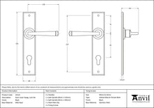 Load image into Gallery viewer, 33123 Black Avon Lever Espag. Lock Set
