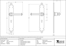 Load image into Gallery viewer, 33170 Beeswax Tudor Lever Lock Set
