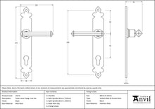 Load image into Gallery viewer, 33172 Black Tudor Lever Espag. Lock Set
