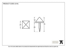 Load image into Gallery viewer, 33195 Black Pyramid Door Stud - Large
