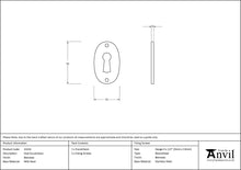 Load image into Gallery viewer, 33231 Beeswax Oval Escutcheon
