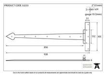 Load image into Gallery viewer, 33233 Black 36" Barn Door T Hinge (pair)
