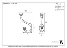 Load image into Gallery viewer, 33249 Black 7 3/4" Hat &amp; Coat Hook
