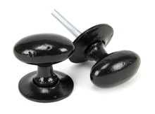 Load image into Gallery viewer, 33251 Black Oval Mortice/Rim Knob Set
