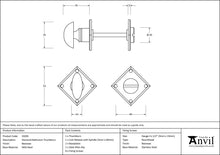 Load image into Gallery viewer, 33265 Beeswax Diamond Bathroom Thumbturn
