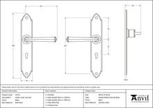 Load image into Gallery viewer, 33276 Black Gothic Lever Lock Set
