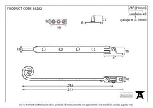 Load image into Gallery viewer, 33282 Black 10&quot; Handmade Monkeytail Stay
