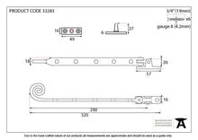 Load image into Gallery viewer, 33283 Black 12&quot; Handmade Monkeytail Stay
