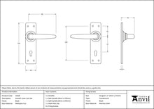 Load image into Gallery viewer, 33320 Black Smooth Lever Lock Set
