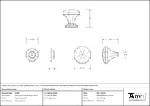 Load image into Gallery viewer, 33366 Natural Smooth Octagonal Cabinet Knob - Small
