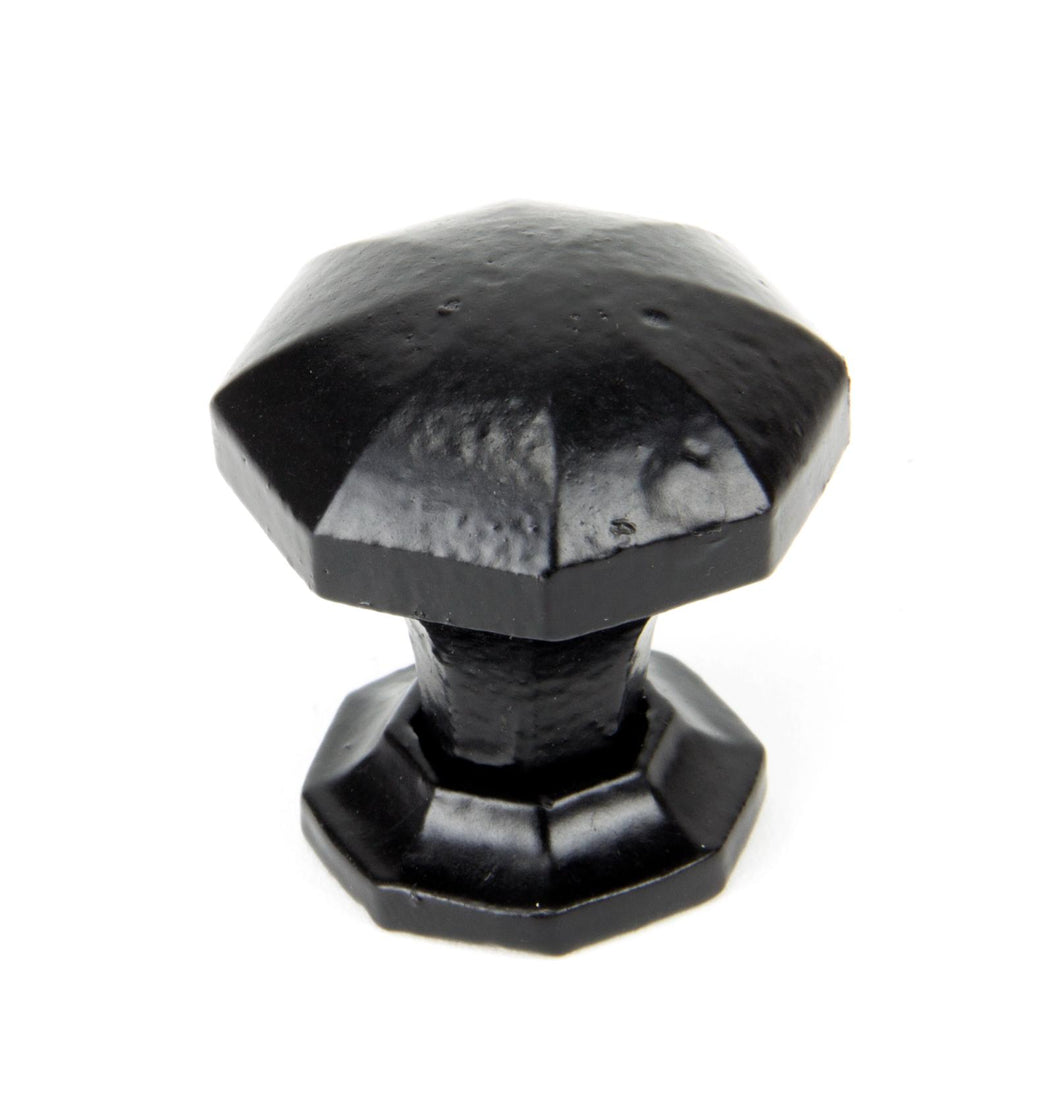 33372 Black Octagonal Cabinet Knob - Small