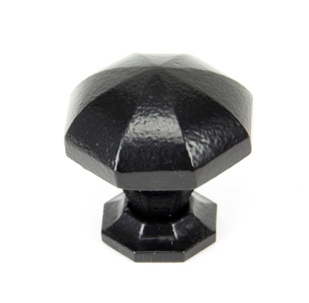 33373 Black Octagonal Cabinet Knob - Large