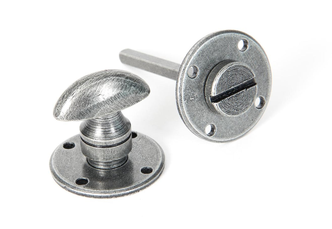 33383 Pewter Round Bathroom Thumbturn