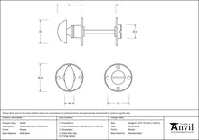 Load image into Gallery viewer, 33383 Pewter Round Bathroom Thumbturn
