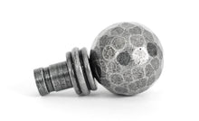 Load image into Gallery viewer, 33397 Pewter Hammered Ball Curtain Finial (pair)
