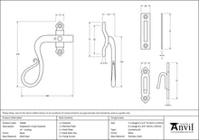 Load image into Gallery viewer, 33468 Black Locking Shepherd&#39;s Crook Fastener - LH
