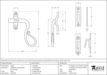 Load image into Gallery viewer, 33469 Black Locking Shepherd&#39;s Crook Fastener - RH
