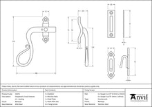 Load image into Gallery viewer, 33476 Beeswax Locking Shepherd&#39;s Crook Fastener - LH
