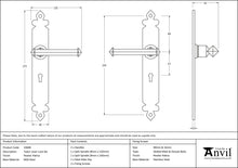 Load image into Gallery viewer, 33608 Pewter Tudor Lever Lock Set
