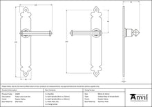 Load image into Gallery viewer, 33609 Pewter Tudor Lever Latch Set
