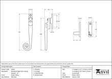 Load image into Gallery viewer, 33618 Pewter Locking Night-Vent Monkeytail Fastener - LH
