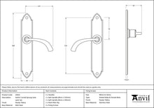 Load image into Gallery viewer, 33635 Pewter Gothic Curved Sprung Lever Latch Set
