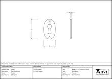 Load image into Gallery viewer, 33665 Pewter Oval Escutcheon
