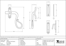 Load image into Gallery viewer, 33709 Pewter Locking Shepherd&#39;s Crook Fastener - RH
