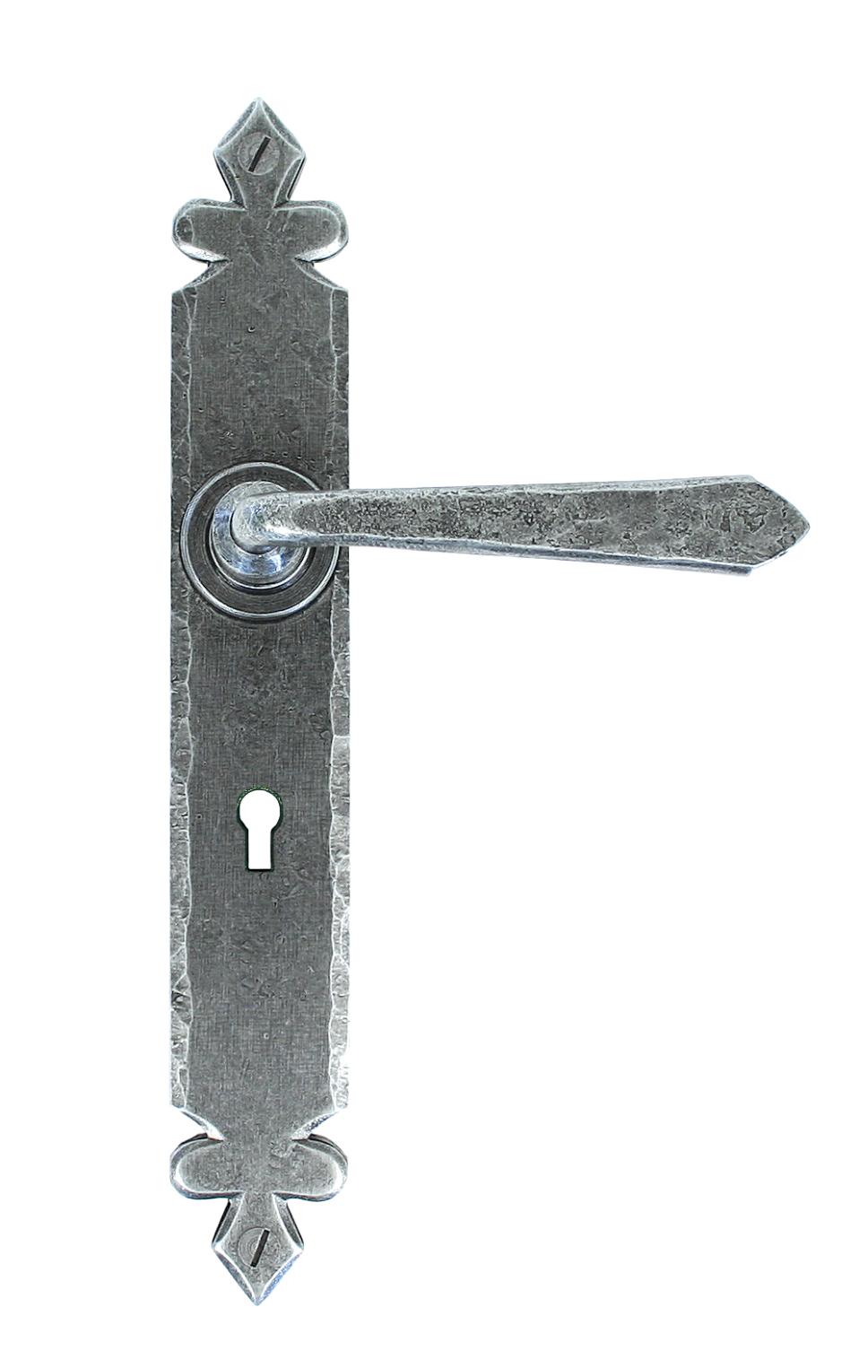 33730 Pewter Cromwell Lever Lock Set