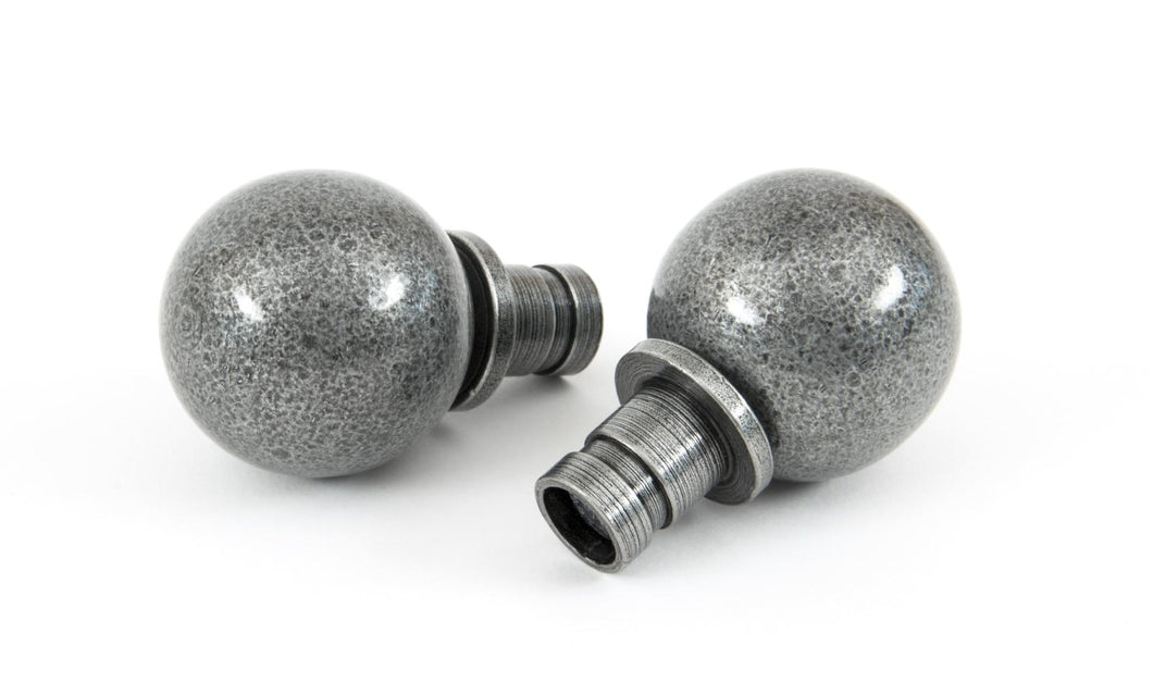 33734 Pewter Ball Curtain Finial (pair)