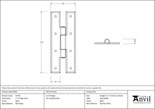 Load image into Gallery viewer, 33756 Black 7" H Hinge (pair)
