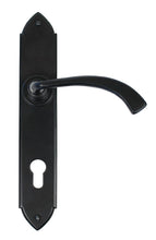 Load image into Gallery viewer, 33764 Black Gothic Curved Lever Espag. Lock Set
