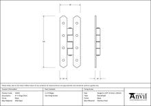 Load image into Gallery viewer, 33810 Black 4" H Hinge (pair)
