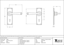Load image into Gallery viewer, 33824 Black Avon Lever Lock Set
