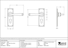 Load image into Gallery viewer, 33826 Black Avon Lever Euro Lock Set
