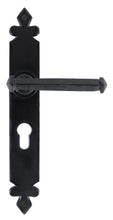 Load image into Gallery viewer, 33827 Black Tudor Lever Euro Lock Set
