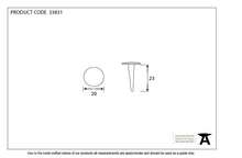 Load image into Gallery viewer, 33831 Black 1" Handmade Nail (20mm HD DIA)
