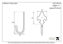 Load image into Gallery viewer, 33834 Black Fleur-De-Lys Coat Hook
