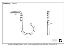 Load image into Gallery viewer, 33836 Black Cup Hook - Medium
