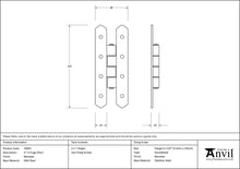 Load image into Gallery viewer, 33845 Beeswax 4" H Hinge (pair)
