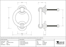 Load image into Gallery viewer, 33869 Black 4" Ring Door Knocker

