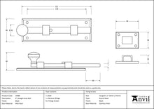Load image into Gallery viewer, 33980 Black 6" Straight Knob Bolt
