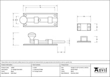 Load image into Gallery viewer, 33982 Black 4" Straight Knob Bolt
