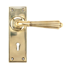 Load image into Gallery viewer, 45310 Aged Brass Hinton Lever Lock Set
