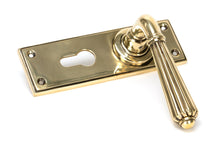 Load image into Gallery viewer, 45313 Aged Brass Hinton Lever Euro Lock Set
