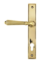 Load image into Gallery viewer, 45314 Aged Brass Hinton Slimline Lever Espag. Lock Set
