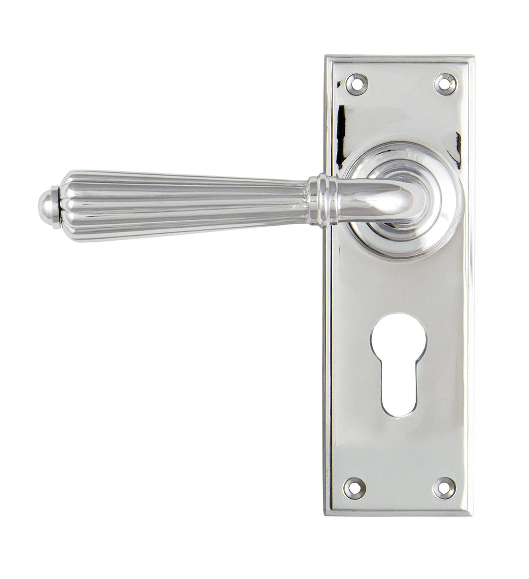 45319 Polished Chrome Hinton Lever Euro Lock Set