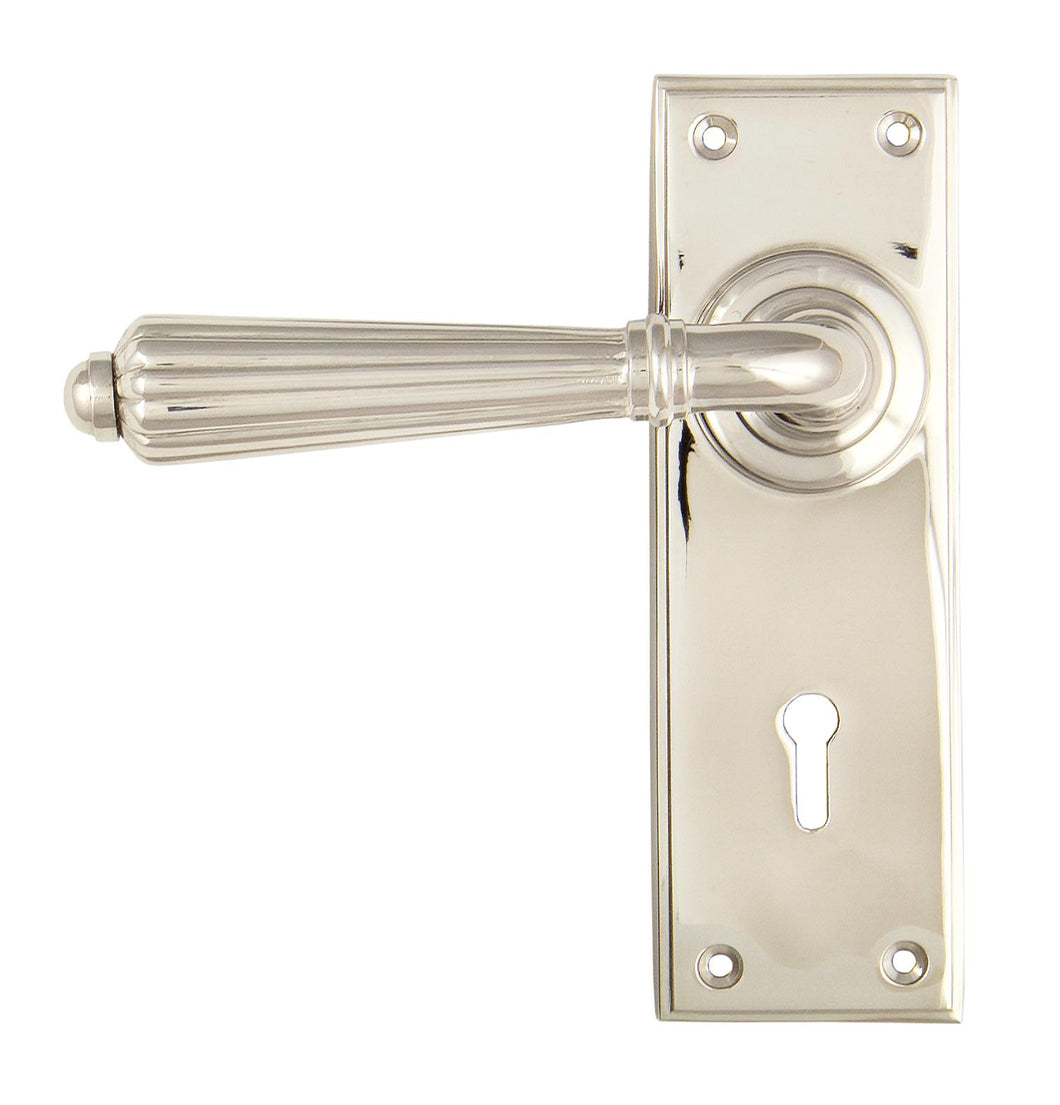 45322 Polished Nickel Hinton Lever Lock Set