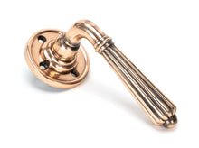 Load image into Gallery viewer, 45333 Polished Bronze Hinton Lever on Rose Set
