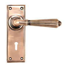 Load image into Gallery viewer, 45334 Polished Bronze Hinton Lever Lock Set
